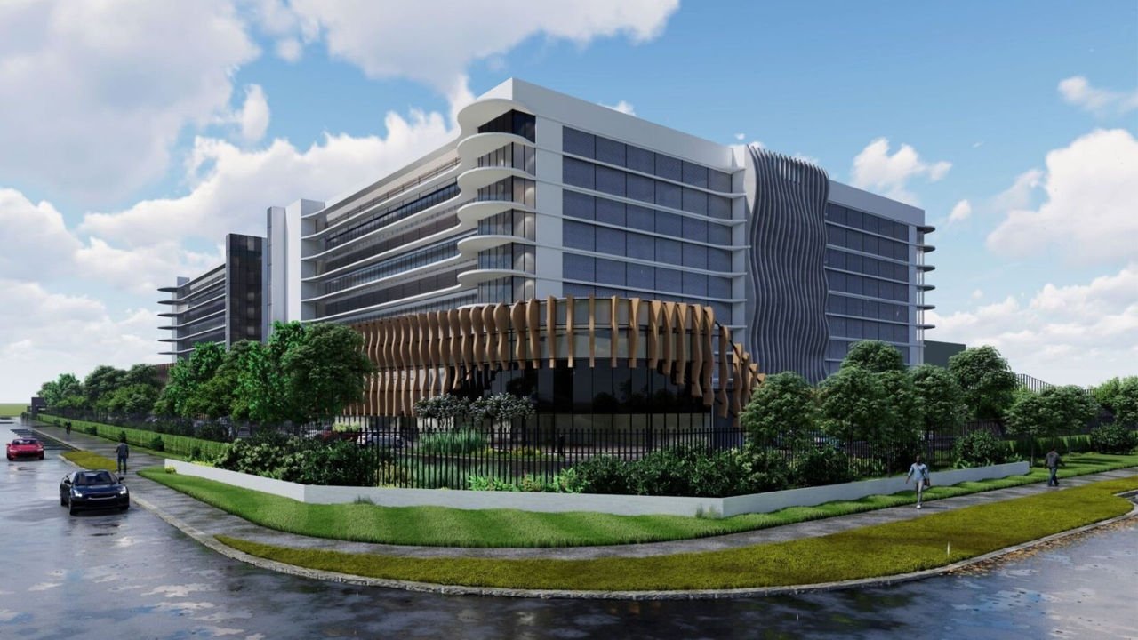 Modern AI data center in Australia powered by renewable energy for sustainable computing