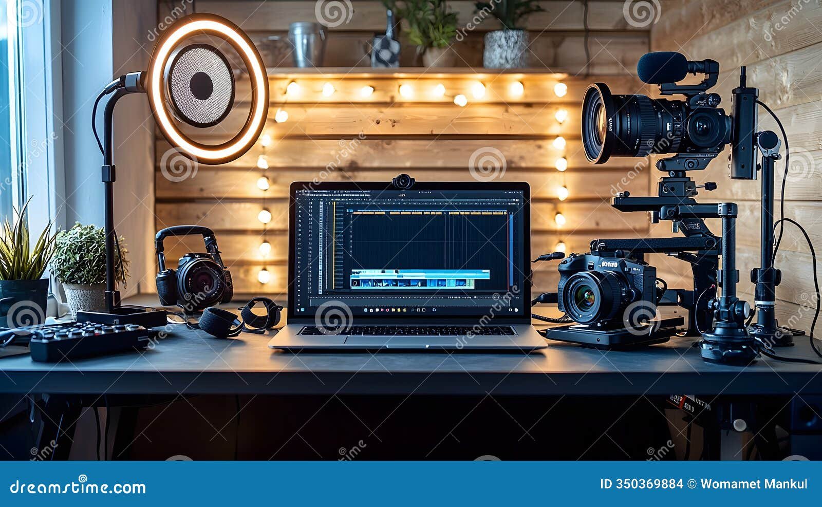 Content creator workspace for AI-powered video production and social media